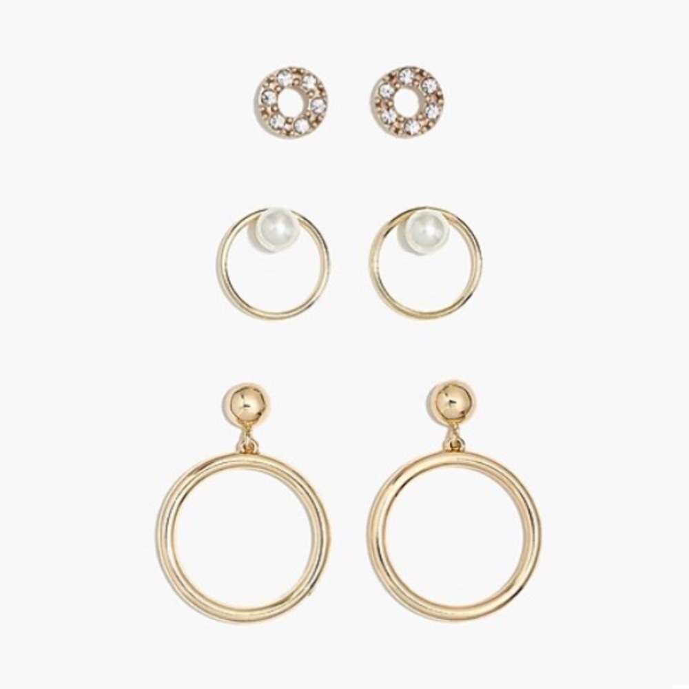 NWT ~ J. Crew Factory ~ Set of 3 earrings